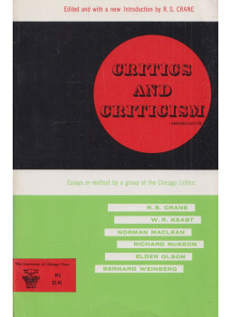 R. S. Crane - Critics and Criticism, null 1970 antikvár könyv