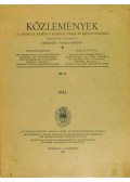 Roska Márton - Közlemények az Erdélyi Nemzeti Múzeum érem- és régiségtárából. III. kötet 2. füzet. 1943.