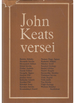 John Keats - John Keats versei John Keats - John Keats versei, Budapest 1962 antikvár könyv