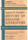 Émile Legouis,Louis Cazamian,Raymond Las Vergnas - History of English Literature