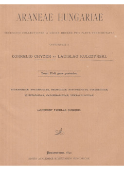 Chyzer Kornél, Kulczynski László - Araneae Hungariae II./2.