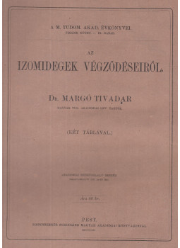 Dr. Margó Tivadar - Az izomidegek végződéseiről, Pest 1862 antikvár könyv