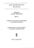 Dr. Szakál Róbert - Jogi tájékoztató füzetek elhangzott szakmai előadásokról (80-81.)
