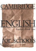 Andrew Littlejohn,Diana Hicks - Cambridge English for Schools - Teacher's book One