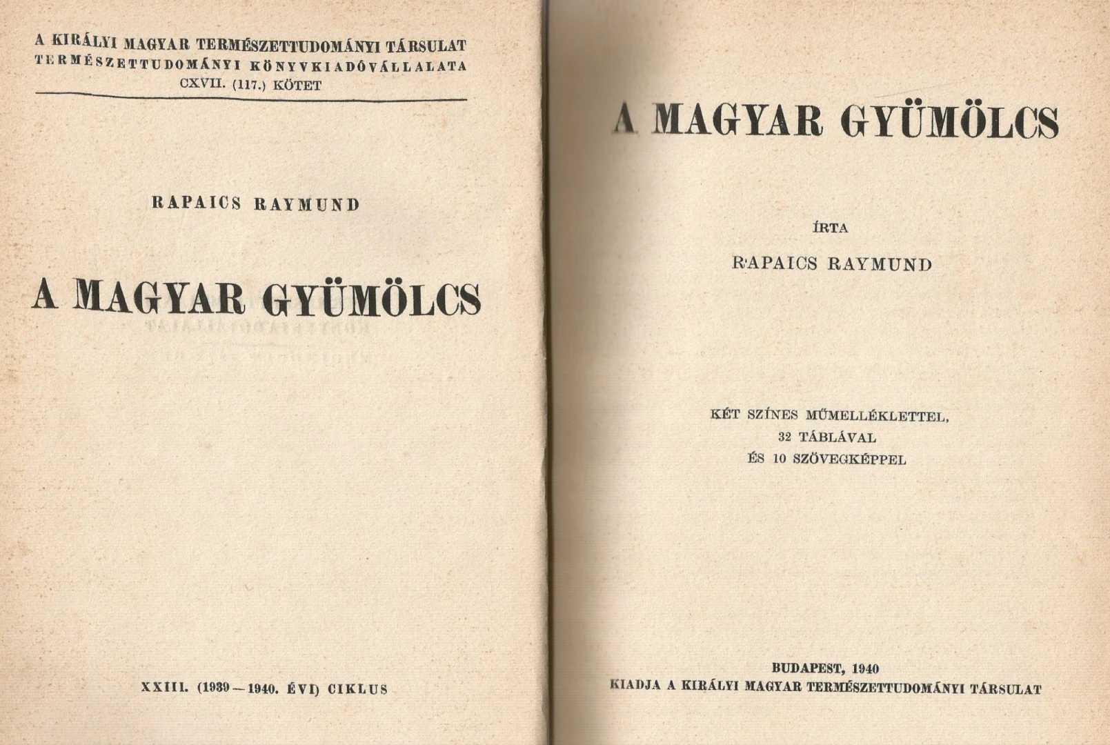 Rapaics Raymund - A magyar gyümölcs előnézeti kép
