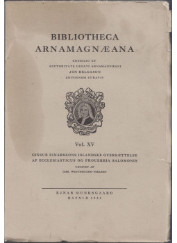 Chr. Westergard-Nielsen - Gissur Einarssons islandske oversaettelse af ecclesiasticus og prouerbia Salomonis, Kobenhavn 1955 antikvár könyv
