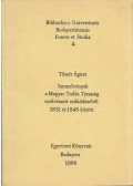 Tőzsér Ágnes - Szemelvények a Magyar Tudós Társaság nyelvészeti működéséből 1831 és 1848 között