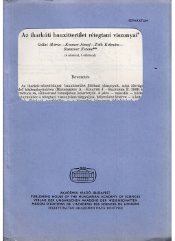 Gellai Mária, Knauer József, Tóth Kálmán, Szantner Ferenc - Az iharkúti bauxitterület rétegtani viszonyai Gellai Mária, Knauer József, Tóth Kálmán, Szantner Ferenc - Az iharkúti bauxitterület rétegtani viszonyai, Budapest 1985 antikvár könyv