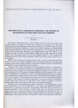 Szantner Ferenc, Szabó Ferenc - The Structural-Geological Conditions and History of Development of Hungarian Bauxite Deposits Szantner Ferenc, Szabó Ferenc - The Structural-Geological Conditions and History of Development of Hungarian Bauxite Deposits, null 0 antikvár könyv