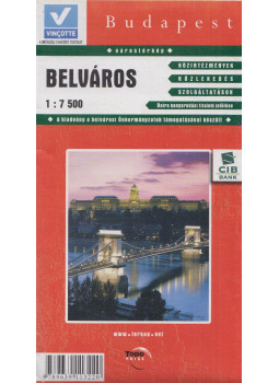  - Budapest Belváros 1 : 7500 - Várostérkép, Budapest 2006 antikvár könyv