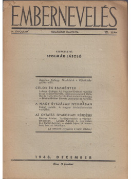 Stolmár László - Embernevelés 1948/12. december, Budapest 1948 antikvár könyv