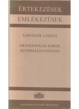 Leindler László - Ortogonális sorok szummálhatósága Leindler László - Ortogonális sorok szummálhatósága, Budapest 1985 antikvár könyv