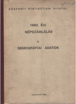  - 1960. évi népszámlálás 5., Budapest 1962 antikvár könyv