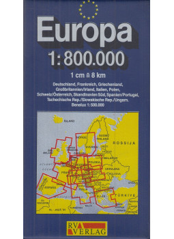 - Europa 1:800.000 (hiányos), Berlin-Gütersloh-Leipzig-München-Potsdam/Werder-Stuttgart 1996 antikvár könyv