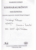 Marosi Ildikó - Kis/Harag/Könyv - Emlékpróba (dedikált)
