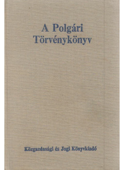  - A Polgári Törvénykönyv, Budapest 1988 antikvár könyv