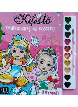 - Kifestő festékekkel és ecsettel - Hercegnők - Kifestő festékekkel és ecsettel - Hercegnők, null 2024 antikvár könyv