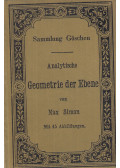 Simon, Max - Analytische Geometrie der Ebene