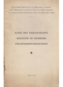  - Liste des particpants, Paris 1957 antikvár könyv