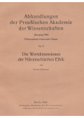 Nicolai Hartmann - Die Wertdimensionen der Nikomachischen Ethik