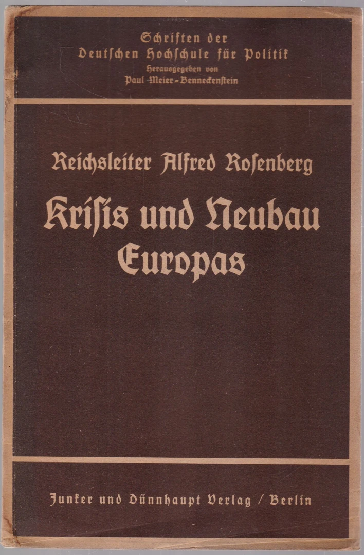 Alfred Rosenberg - Krisis und Neubau Europas előnézeti kép