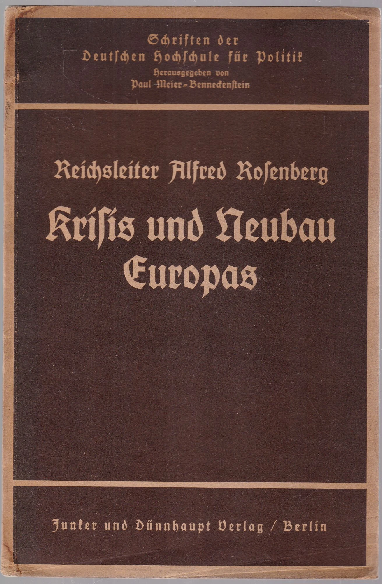 Alfred Rosenberg - Krisis und Neubau Europas aukciós tétel kép