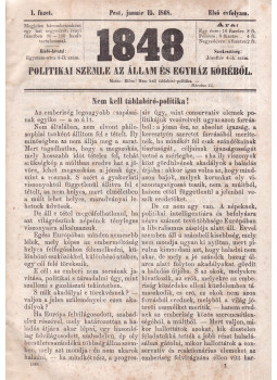  - 1848. Politikai szemle 1-7. füzet, Pest 1868 antikvár könyv