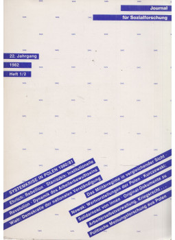 Bernd Marin - Journal für Sozialforschung 1982, Heft 1/2 Bernd Marin - Journal für Sozialforschung 1982, Heft 1/2, null 0 antikvár könyv
