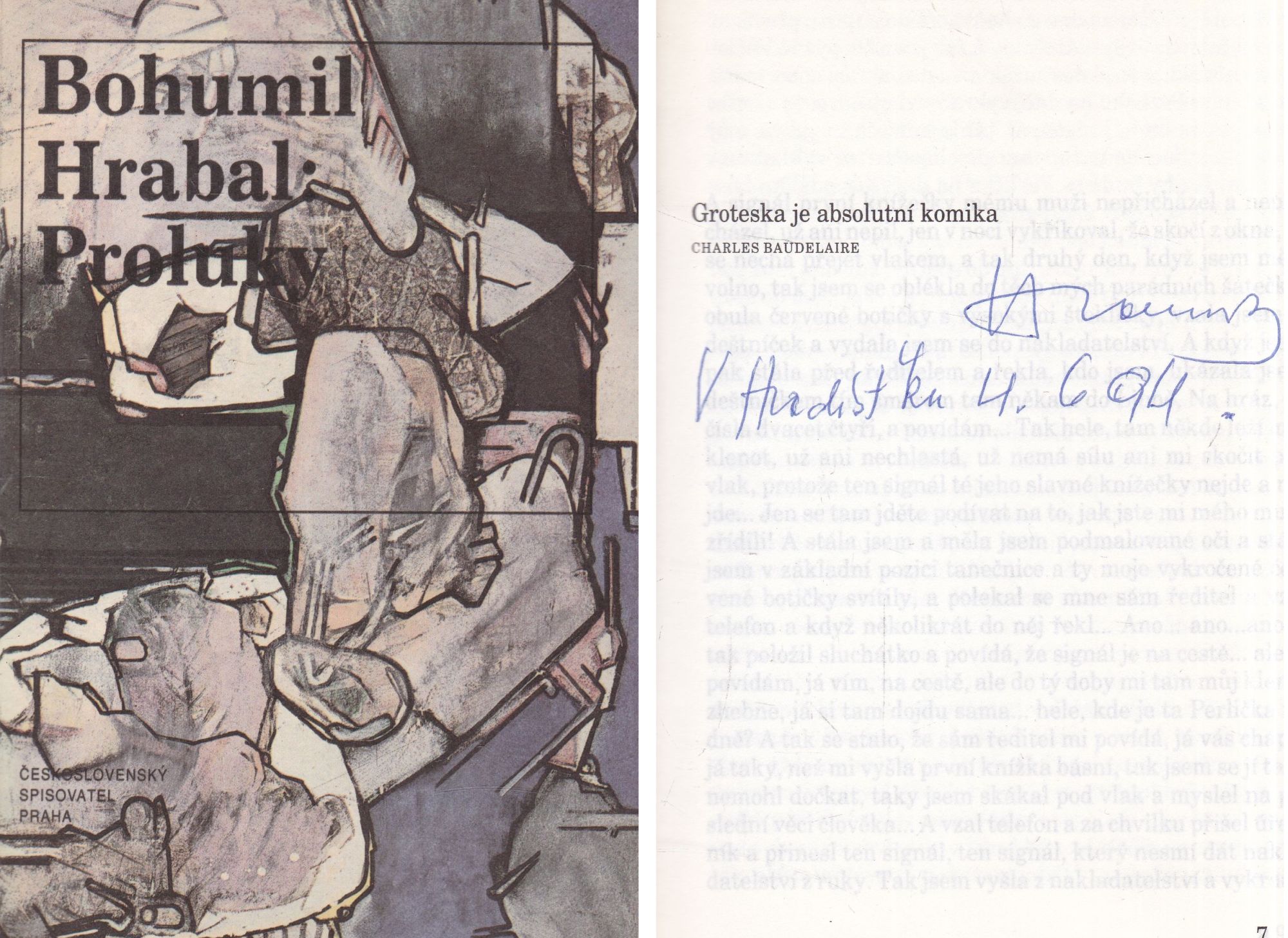 Bohumil Hrabal - Proluky (aláírt), Prága 1991 antikvár könyv