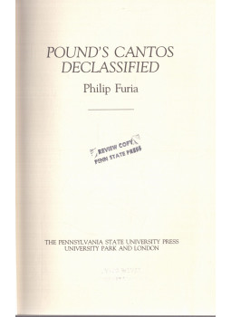Philip Furia - Pound's Cantos Declassified Philip Furia - Pound's Cantos Declassified, London 0 antikvár könyv
