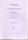 Ezra Pound - A 'John Adams cantók' (LXII-LXXI)