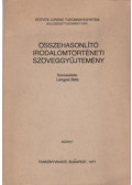 Lengyel Béla - Összehasonlító irodalomtörténeti szöveggyűjtemény