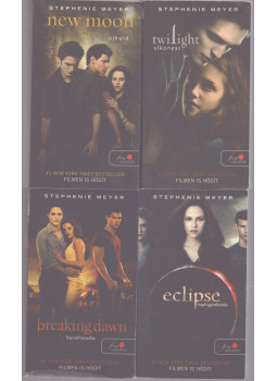 Stephenie Meyer - Alkonyat (Twilight) + Újhold (New Moon) + Napfogyatkozás (Eclipse) + Breaking Dawn (Hajnalhasadás) Stephenie Meyer - Alkonyat (Twilight) + Újhold (New Moon) + Napfogyatkozás (Eclipse) + Breaking Dawn (Hajnalhasadás), null 2010 antikvár könyv