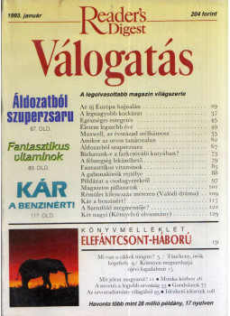 Keresztes Péter - Reader's Digest Válogatás 1993. január Keresztes Péter - Reader's Digest Válogatás 1993. január, Budapest 1993 antikvár könyv