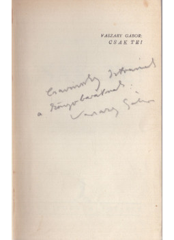 Vaszary Gábor - Csak te! (dedikált), Budapest 1935 antikvár könyv