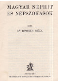 Dr. Róheim Géza - Magyar néphit és népszokások