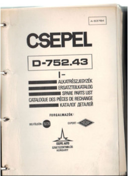 - Csepel D-752..43 I.- Alkatrészjegyzék - Csepel D-752..43 I.- Alkatrészjegyzék, Szigetszentmiklós 0 antikvár könyv