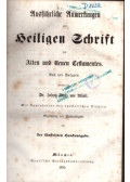 Joseph Franz von Allioli - Ausführliche Anmerkungen zur Heiligen Schrift des Alten und Neuen Testamentes (1855)