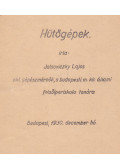 Jalsoviczky Lajos - Hütőgépek