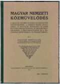 Balogh Bertalan - Magyar nemzeti közművelődés
