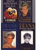 Több szerző - 5 db kötet Diana hercegnőről: Diana (A szívek királynője) - Diana hercegnő halála (A nyomozás) - Ingrid Seward: Diana - Diana igaz története - saját szavaival - Miért halt meg Diana