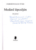 Jámborné Balog Tünde - Medárd lépcsőjén (dedikált)