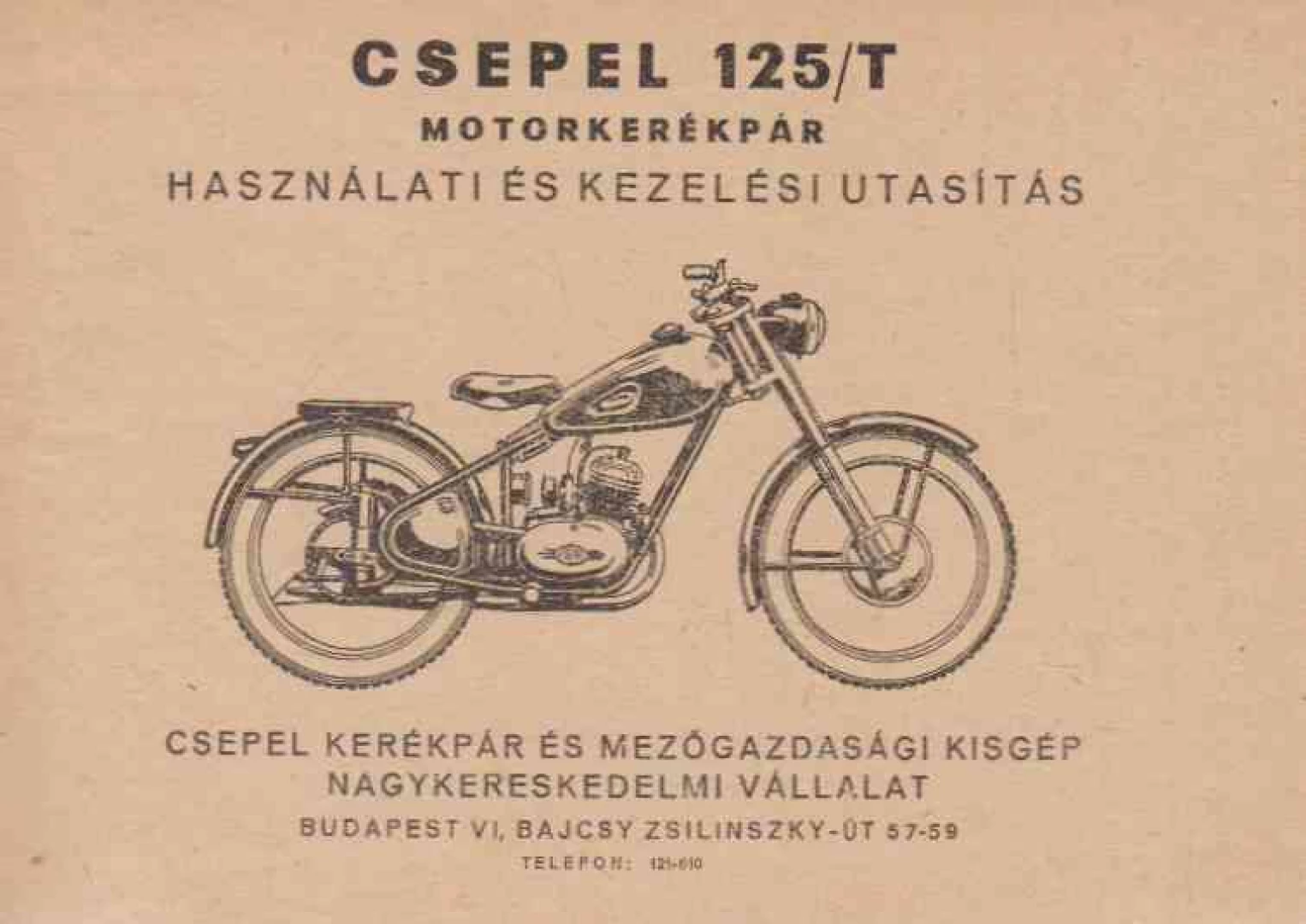  - Csepel 125/T motorkerékpár előnézeti kép