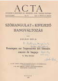 Zolnai Béla - Szóhangulat és kifejező hangváltozás (dedikált)
