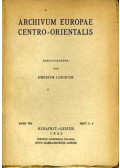 Emerich Lukinich - Archivum Europae Centro-Orientalis III. kötet 1-2