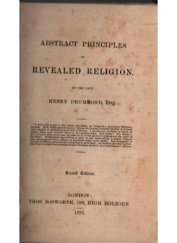 Henry Drummond - Abstract Principles of Revealed Religion Henry Drummond - Abstract Principles of Revealed Religion, null 1876 antikvár könyv