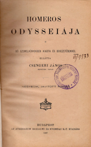 Csengeri János - Homeros Odysseiája