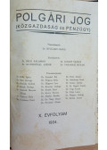 Nyulászi János - Polgári jog 1934. X. évfolyam 1-10. szám (teljes)