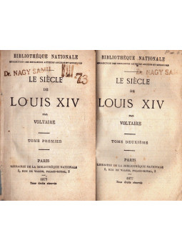 Voltaire - Le siécle de Louis XIV I-IV. Voltaire - Le siécle de Louis XIV I-IV., Paris 1877 antikvár könyv