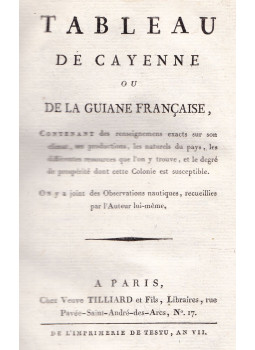 - Tableau de Cayenne ou de la Guiane Francaise